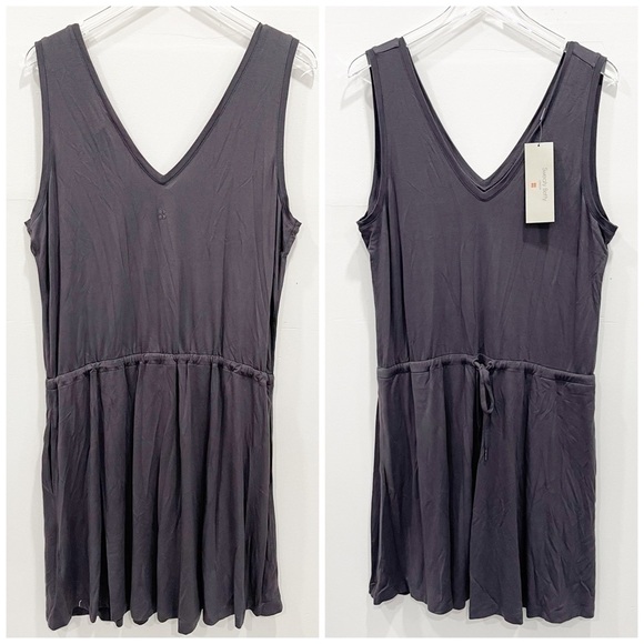 Sweaty Betty Take It Easy Dress in Urban Grey Drawstring Size 12 - Picture 1 of 12